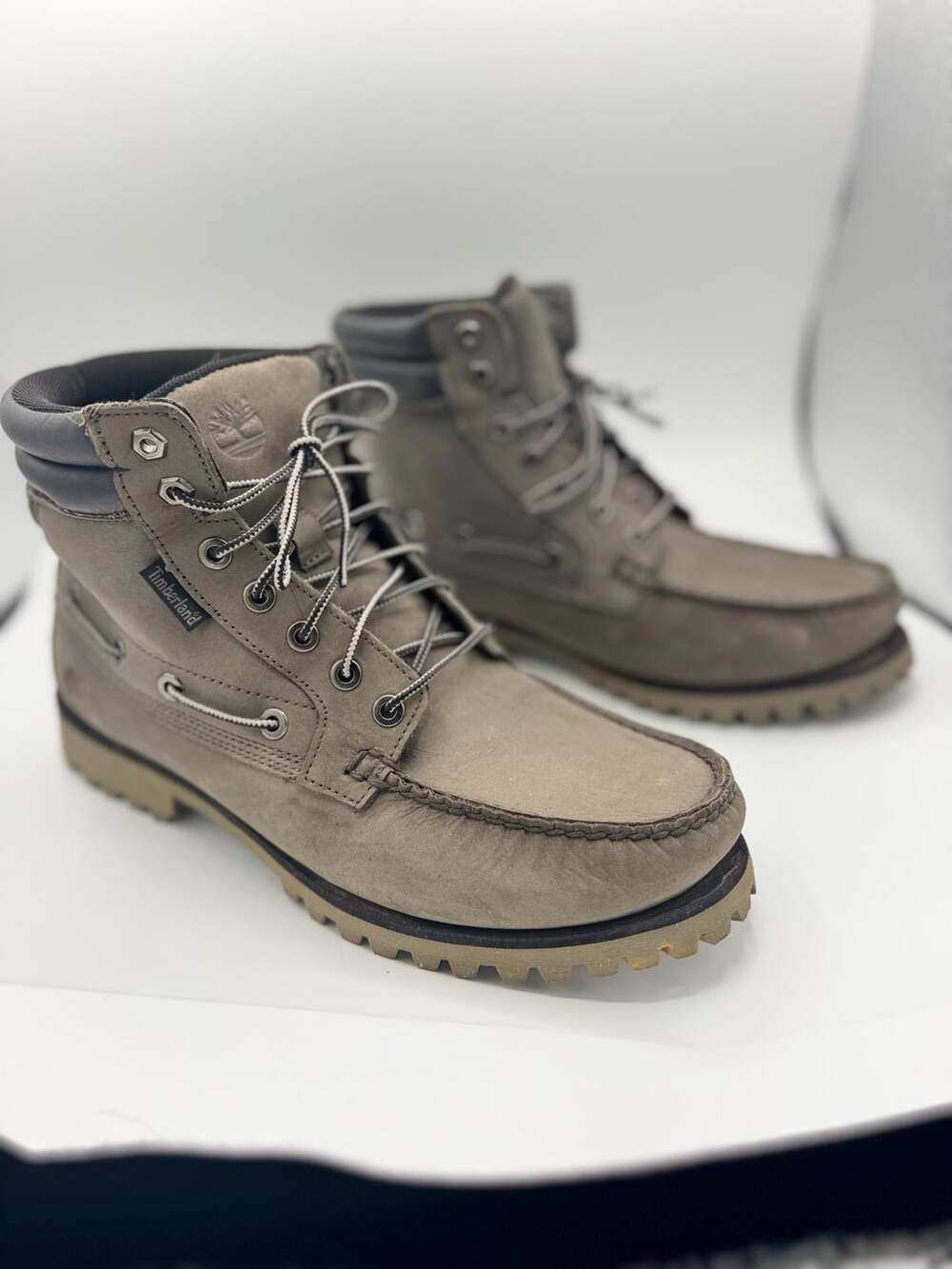 Timberland Earthkeepers Oakwell 7-Eye Moc Toe Gray Leather Boots